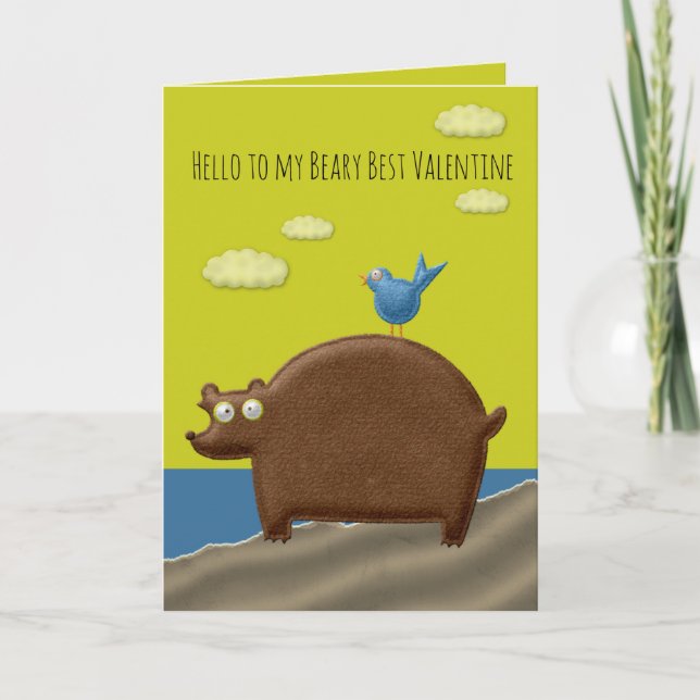 Tarjeta de San Valentín Beary Best (Anverso)