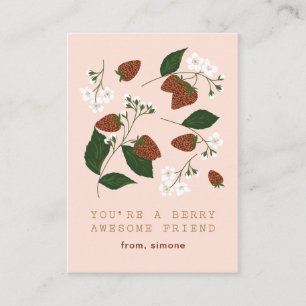 Tarjeta de San Valentín Berry Awesome Strawberry C