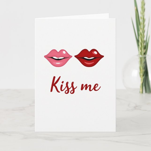 Tarjeta de San Valentín Bésame (Anverso)