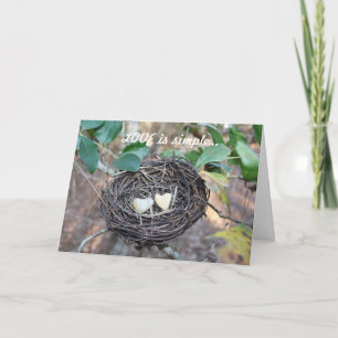 Tarjeta de San Valentín con 2 Huevos en forma de c