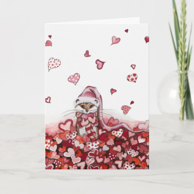 Tarjeta de San Valentín con amor (Anverso)