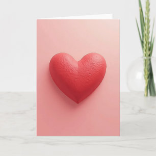 Tarjeta de San Valentín con corazón rosa