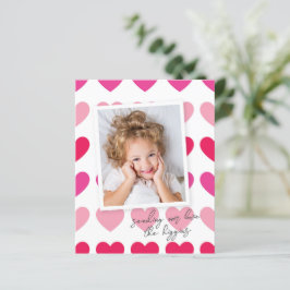 Tarjeta de San Valentín con foto de corazones mode