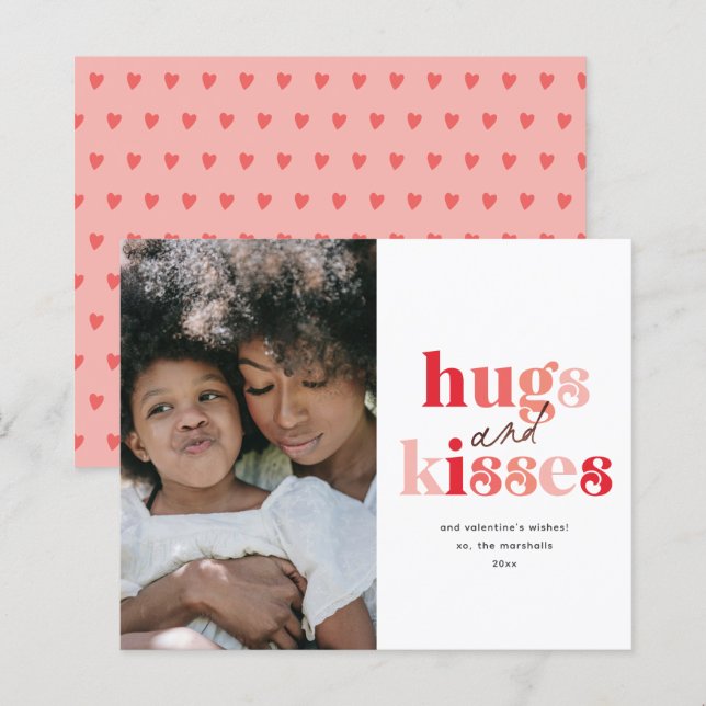 Tarjeta de San Valentín con foto de presupuesto de (Anverso / Reverso)