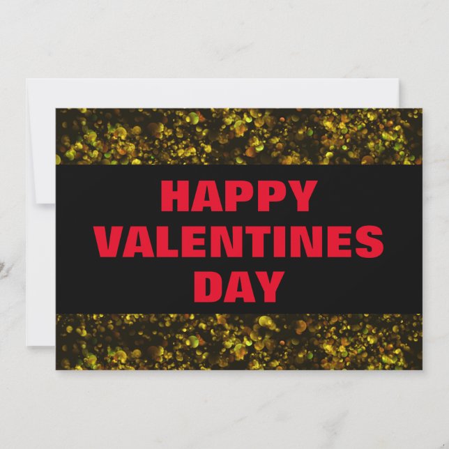 Tarjeta de San Valentín con Glamour y Brillo (Anverso)