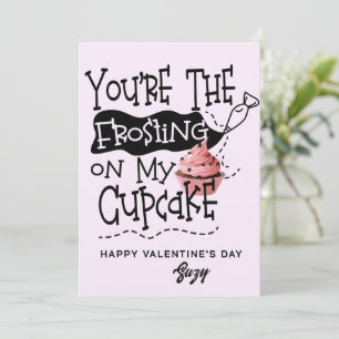 Tarjeta de San Valentín con glaseado en mi pasteli