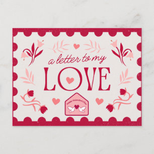 Tarjeta de San Valentín con Mensaje de Amor con Es