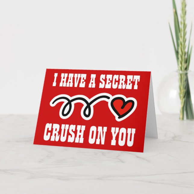 Tarjeta de San Valentín con mensaje de amor secret (Anverso)