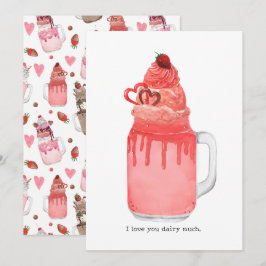 Tarjeta de San Valentín con Pun sobre Batido de Te