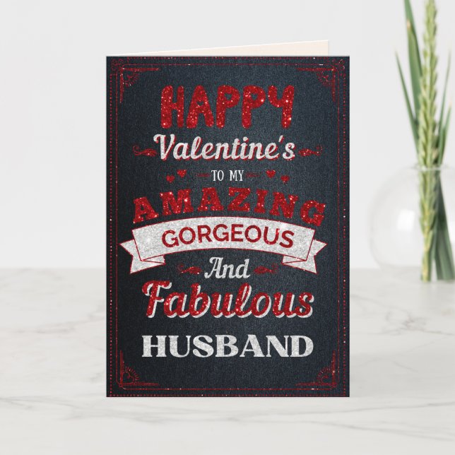 Tarjeta de San Valentín con purpurina para mi incr (Anverso)