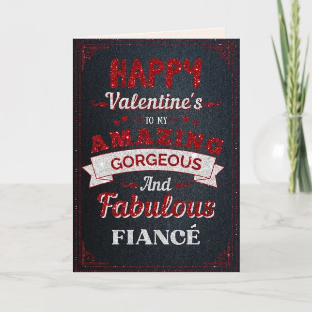 Tarjeta de San Valentín con purpurina para mi incr (Anverso)