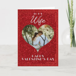 Tarjeta de San Valentín con purpurina y foto perso