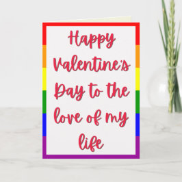 Tarjeta de San Valentín con tema de Orgullo LGBT d