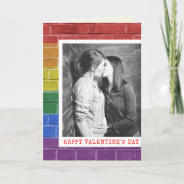 Tarjeta de San Valentín con tema de orgullo LGBT y