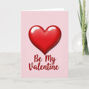 Tarjeta de San Valentín Corazón de Amor Rosa
