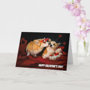 Tarjeta de San Valentín Corgi Couple