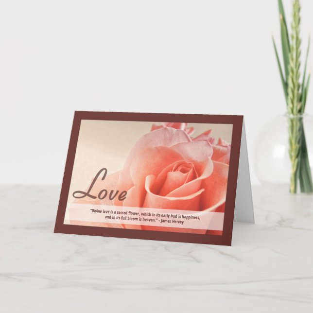 Tarjeta de San Valentín cristiano con cita (Anverso)