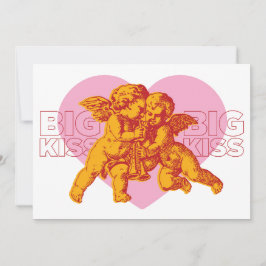 Tarjeta de San Valentín Cupido Beso Grande.