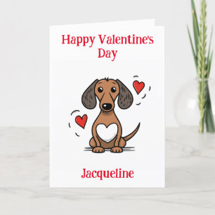 Tarjeta de San Valentín Dachshund divertida person