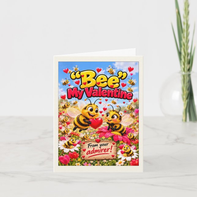 Tarjeta de San Valentín de Abeja (Anverso)