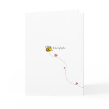 Tarjeta de San Valentín de abeja Kawaii Pun