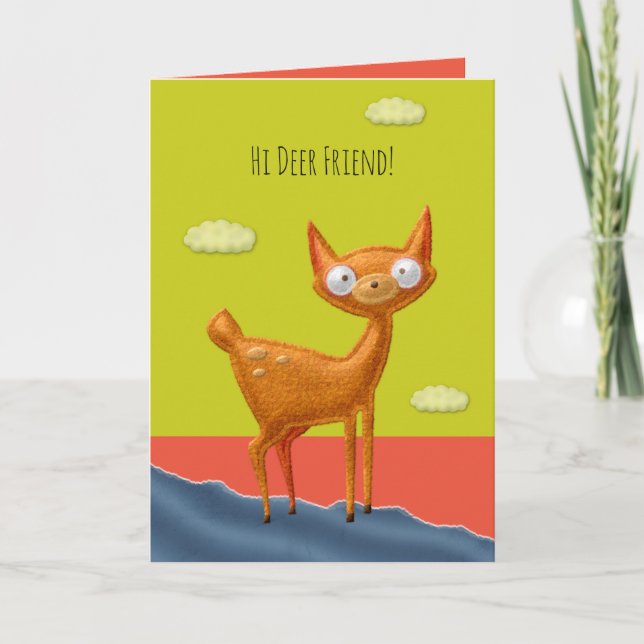 Tarjeta de San Valentín de amigo venado (Anverso)