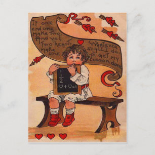 Tarjeta de San Valentín de amor de aprendizaje par