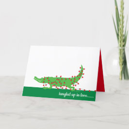 Tarjeta de San Valentín de amor de lagarto