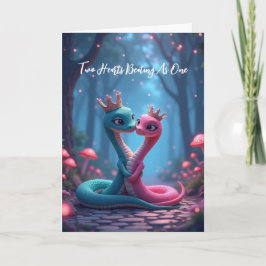Tarjeta de San Valentín de Año de la Serpiente