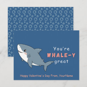 Tarjeta de San Valentín de Ballena - Eres Totalmen