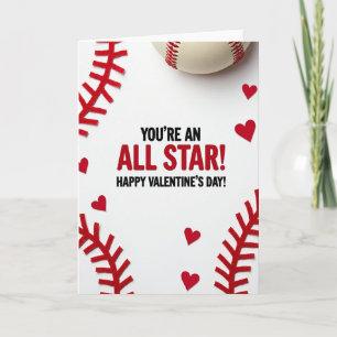 Tarjeta de San Valentín de béisbol de All Star
