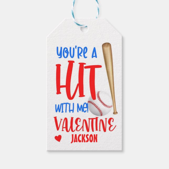 Tarjeta de San Valentín de béisbol, etiqueta de fa (Anverso)