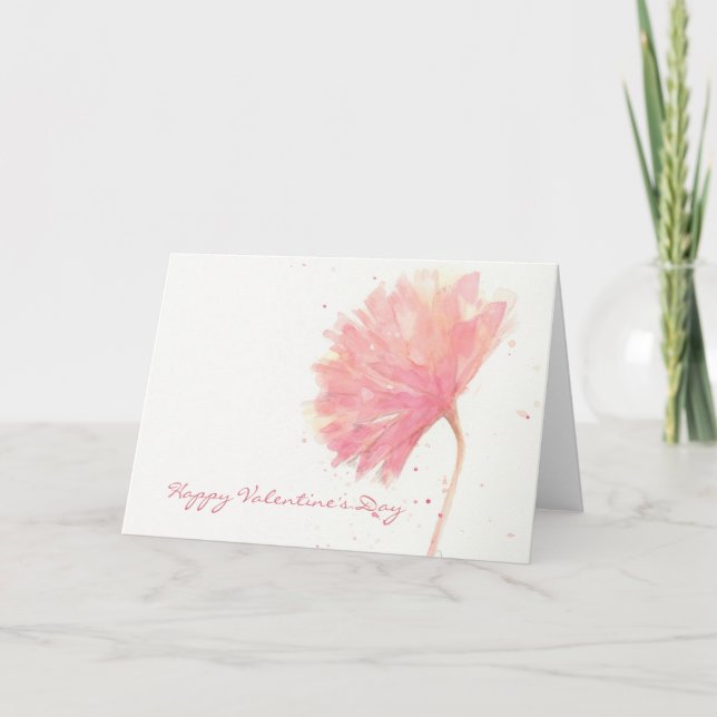 Tarjeta de San Valentín de Carnación Roja (Anverso)