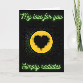 Tarjeta de San Valentín de ciencia divertida de ra