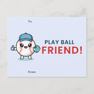 Tarjeta de San Valentín de Clase de Béisbol Lindo