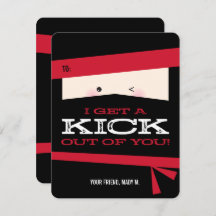 Tarjeta de San Valentín de clase Karate