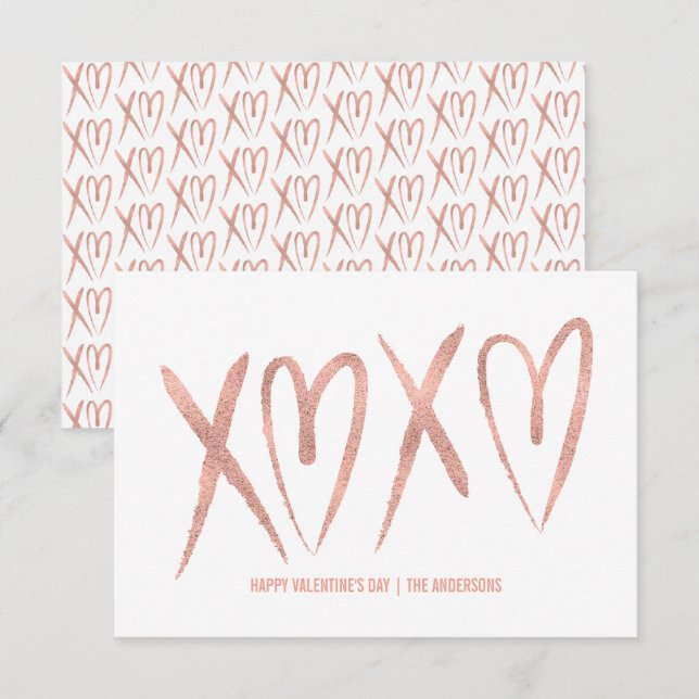 Tarjeta de San Valentín de clase Rosa de oro cepil (Anverso / Reverso)