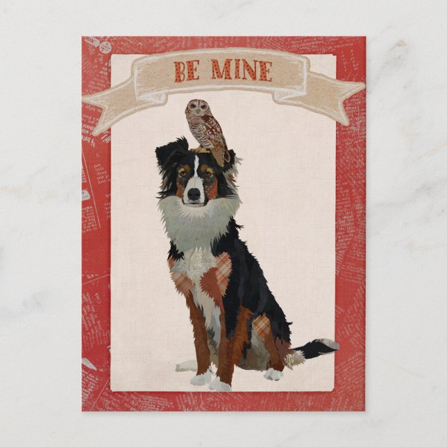Tarjeta de San Valentín de COLLIE & BÚHO (Anverso)