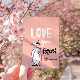 Tarjeta de San Valentín de conejito lindo Te Amo S