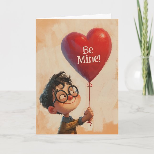Tarjeta de San Valentín de corazón dedicado (Anverso)