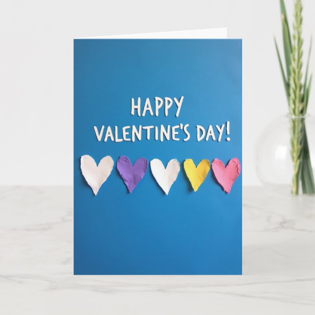 Tarjeta de San Valentín de Corazones Azure (Anverso)