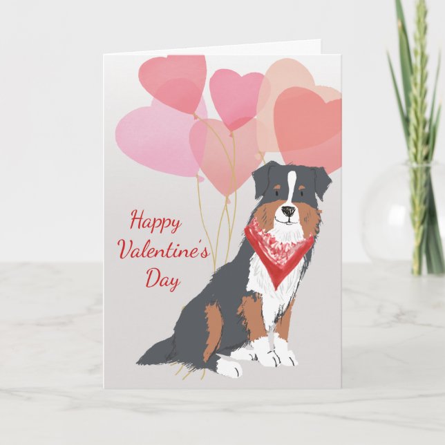 Tarjeta de San Valentín de Corazones de Perro Past (Anverso)
