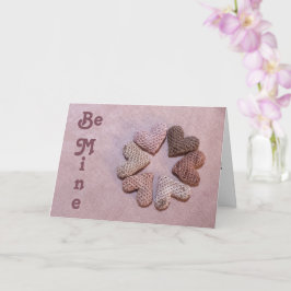 Tarjeta de San Valentín de Corazones Tejidos con T