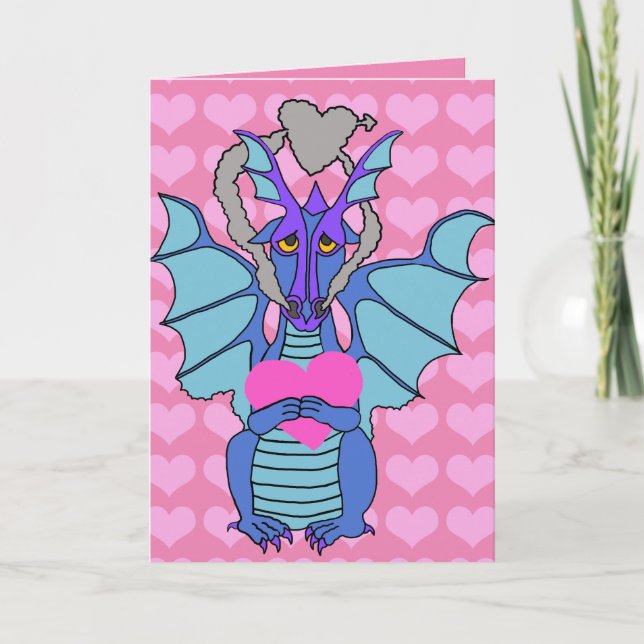 Tarjeta de San Valentín de Dragón de Amor (Anverso)