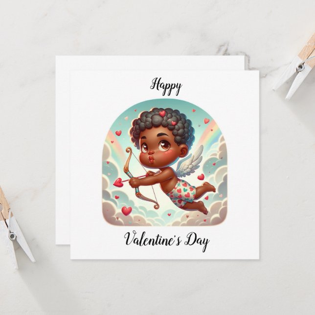 Tarjeta de San Valentín de encanto cupido (Anverso/Reverso In Situ)