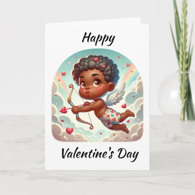 Tarjeta de San Valentín de encanto cupido (Anverso)