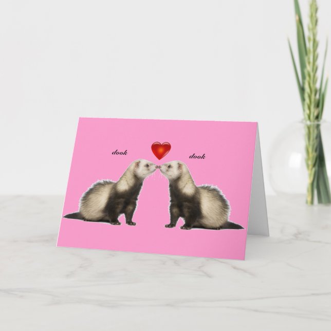 Tarjeta de San Valentín de Ferrets de Beso (Anverso)