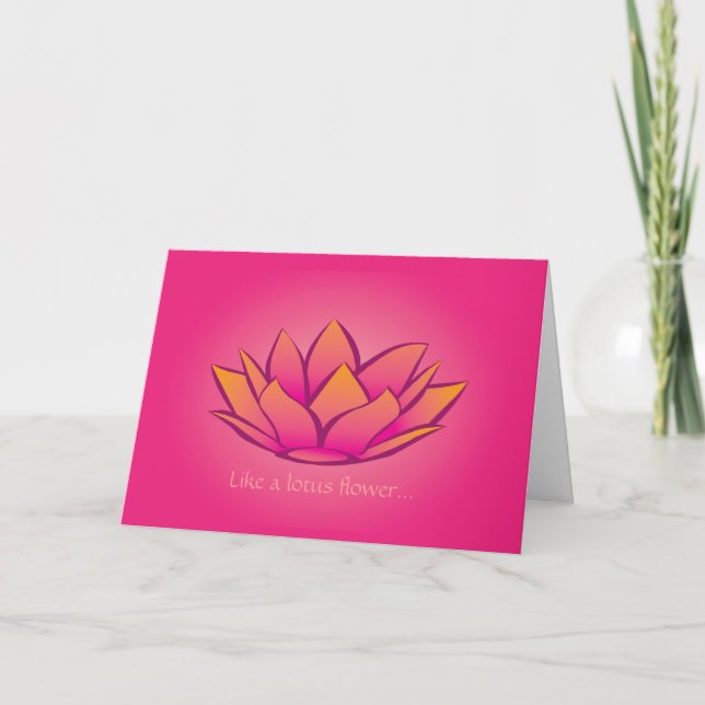 Tarjeta de San Valentín de flores de Lotus (Anverso)