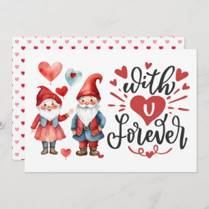 Tarjeta de San Valentín de fotos de Gnome "Con Ti 
