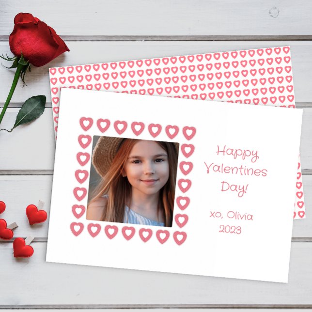 Tarjeta de San Valentín de fotos de la frontera de (simple hearts valentine )
